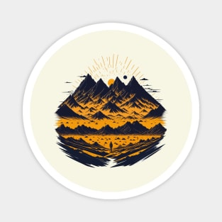 mountains and sun Magnet